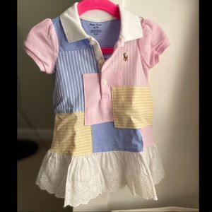 NWT Polo Ralph Lauren girls infant dress, size 6 mo, w/ diaper cover, spring!